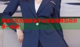 海角社区在线登录平台智能推荐互动分享一站通