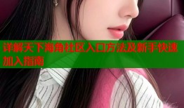 详解天下海角社区入口方法及新手快速加入指南
