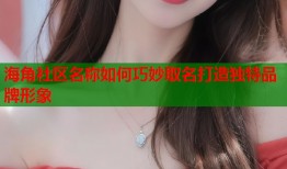 海角社区名称如何巧妙取名打造独特品牌形象