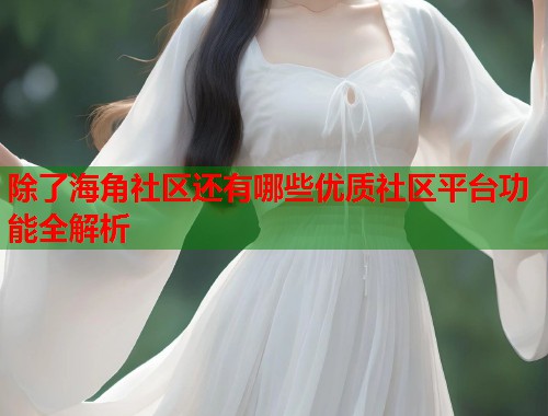 除了海角社区还有哪些优质社区平台功能全解析
