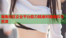 海角社区企业平台助力精准对接商机与资源