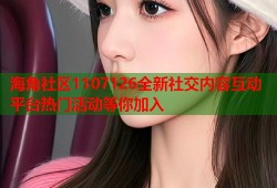 海角社区1107126全新社交内容互动平台热门活动等你加入