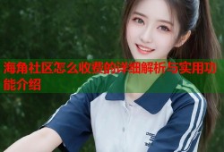 海角社区怎么收费的详细解析与实用功能介绍