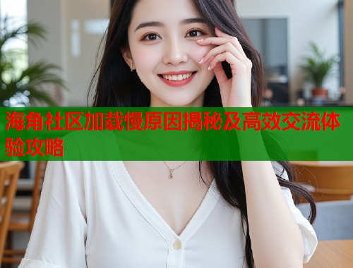 海角社区加载慢原因揭秘及高效交流体验攻略