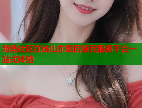 海角社区在线山东惠民便民服务平台一站式体验
