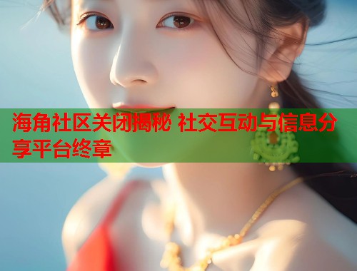 海角社区关闭揭秘 社交互动与信息分享平台终章
